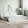 vidaXL Cadre de lit avec tête de lit et pied de lit blanc 180x200 cm