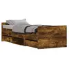 vidaXL Cadre de lit tête de lit et pied de lit chêne fumé 75x190 cm