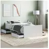 vidaXL Cadre de lit avec tête de lit/pied de lit blanc 100x200 cm