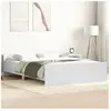 vidaXL Cadre de lit avec tête de lit et pied de lit blanc 140x200 cm