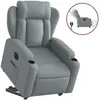 vidaXL Fauteuil inclinable électrique gris clair tissu