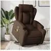 vidaXL Fauteuil de massage inclinable Marron Tissu