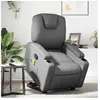 vidaXL Fauteuil inclinable de massage Gris Similicuir