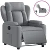 vidaXL Fauteuil inclinable électrique Gris clair Tissu