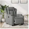 vidaXL Fauteuil inclinable électrique Gris foncé Tissu