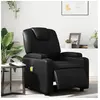 vidaXL Fauteuil de massage inclinable électrique noir similicuir