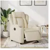 vidaXL Fauteuil inclinable électrique Crème Tissu