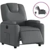 vidaXL Fauteuil inclinable électrique Gris Similicuir