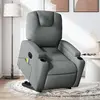 vidaXL Fauteuil inclinable de massage électrique Gris foncé Tissu