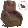 Fauteuil inclinable de massage électrique Marron Tissu vidaXL