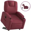 vidaXL Fauteuil inclinable électrique rouge bordeaux tissu