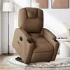 Fauteuil inclinable électrique marron tissu Vidaxl Brown