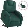 vidaXL Fauteuil inclinable électrique vert foncé tissu