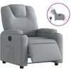 vidaXL Fauteuil inclinable électrique Gris clair Tissu