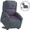 vidaXL Fauteuil inclinable de massage électrique gris foncé velours