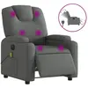 vidaXL Fauteuil inclinable de massage électrique gris foncé tissu