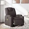 vidaXL Fauteuil de massage inclinable électrique Marron foncé Tissu