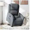 vidaXL Fauteuil inclinable électrique gris foncé velours