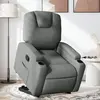 vidaXL Fauteuil inclinable Gris foncé Tissu