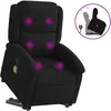vidaXL Vidaxl Fauteuil De Massage Inclinable Noir Velours