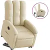 vidaXL Fauteuil inclinable Crème Tissu