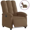 vidaXL Fauteuil inclinable électrique Marron Tissu