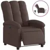 vidaXL Fauteuil inclinable électrique Marron foncé Tissu