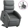 vidaXL Fauteuil inclinable Gris Similicuir
