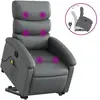 vidaXL Fauteuil inclinable de massage Gris Similicuir