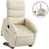 vidaXL Fauteuil inclinable Crème Similicuir