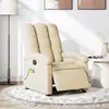 vidaXL Fauteuil inclinable de massage électrique crème tissu
