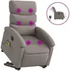vidaXL Fauteuil inclinable de massage électrique Taupe Tissu
