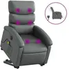 vidaXL Fauteuil inclinable de massage électrique gris similicuir