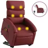 vidaXL Fauteuil inclinable de massage électrique rouge bordeaux