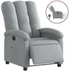 vidaXL Fauteuil inclinable électrique Gris clair Tissu