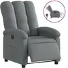 vidaXL Fauteuil inclinable électrique Gris foncé Tissu