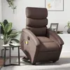 vidaXL Fauteuil inclinable de massage électrique marron similicuir