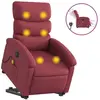 vidaXL Fauteuil inclinable de massage électrique Rouge bordeaux Tissu