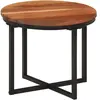 vidaXL Table basse 35x35x30 cm bois massif acacia et fer