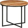 vidaXL Table basse 55x55x45 cm bois massif acacia et fer
