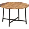vidaXL Table basse 54x54x35 cm bois de manguier solide et fer