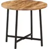 vidaXL Table basse 45x45x40 cm bois de manguier solide et fer