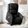 vidaXL Fauteuil inclinable de massage électrique Noir Tissu