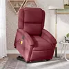 vidaXL Fauteuil inclinable de massage électrique Rouge bordeaux Tissu