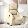 vidaXL Fauteuil inclinable électrique crème tissu