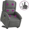 vidaXL Fauteuil de massage inclinable Gris foncé Tissu
