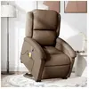 vidaXL Fauteuil de massage inclinable Marron Tissu