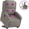 vidaXL Fauteuil inclinable de massage Taupe Tissu