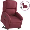 vidaXL Fauteuil inclinable électrique rouge bordeaux tissu