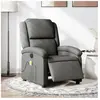 vidaXL Fauteuil inclinable de massage électrique gris foncé tissu